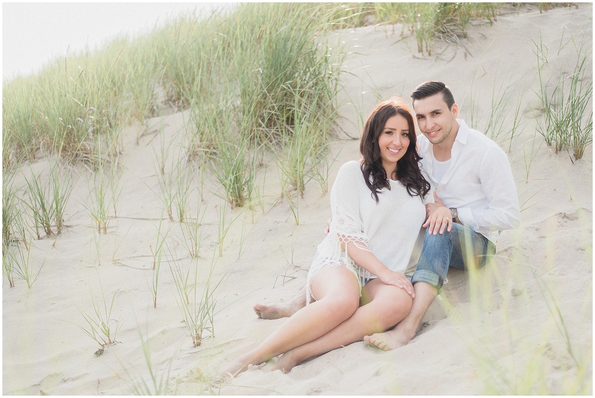 Sherkston Shores summertime beach engagement session photographed by Jenn Kavanagh Photography