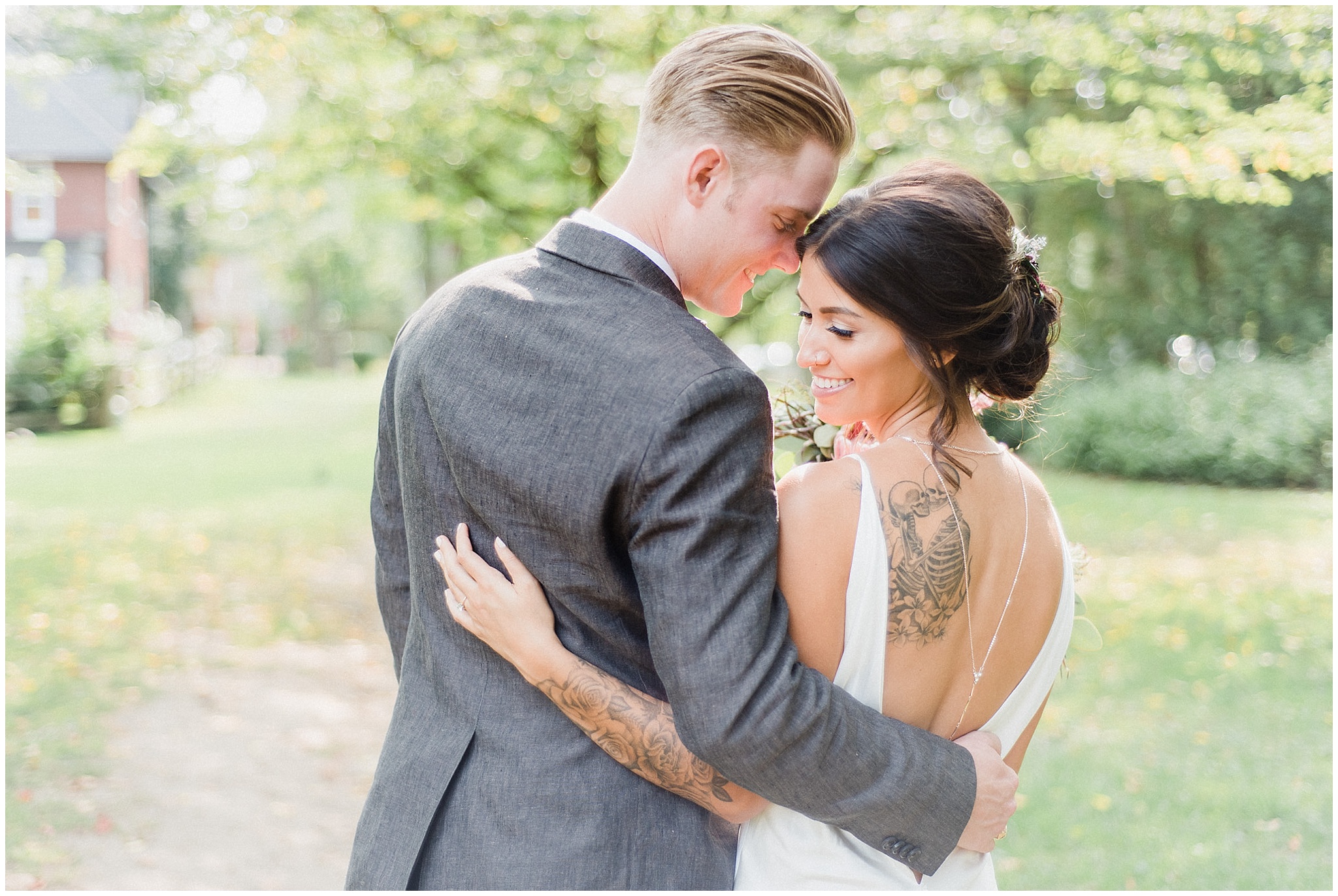 Portraits of bride and groom | Chic, laid back wedding at Victoria Park Pavilion photographed by Jenn Kavanagh Photography