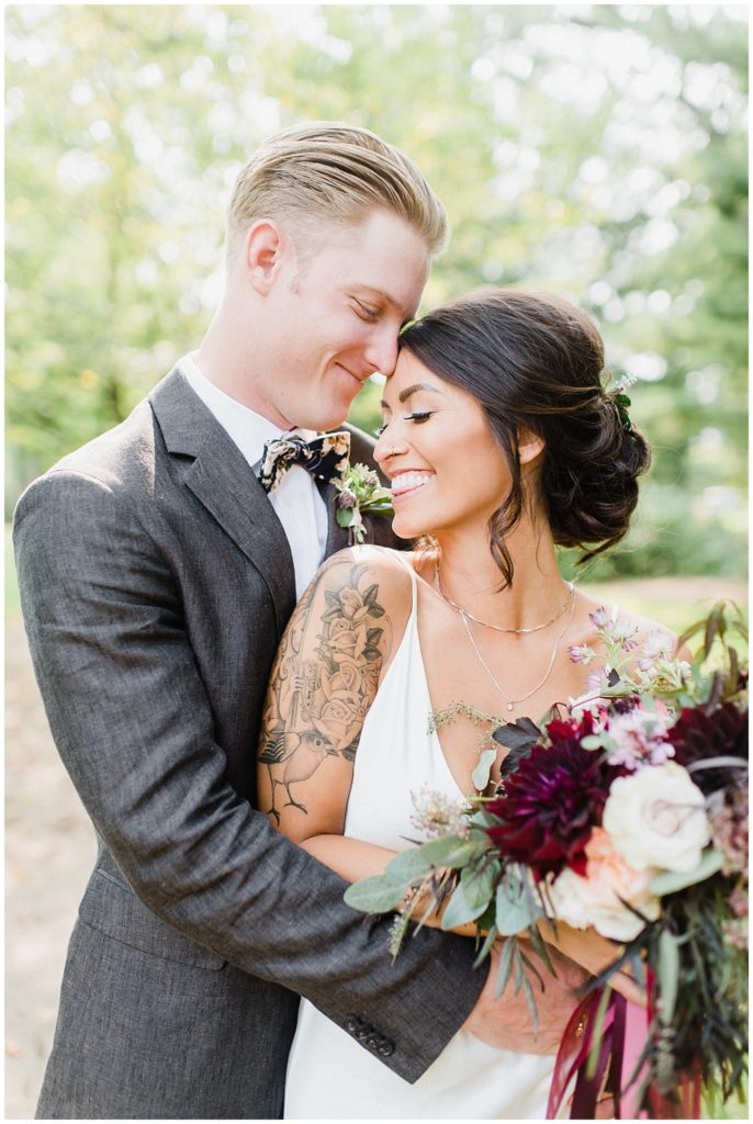 Portraits of bride and groom | Chic, laid back wedding at Victoria Park Pavilion photographed by Jenn Kavanagh Photography
