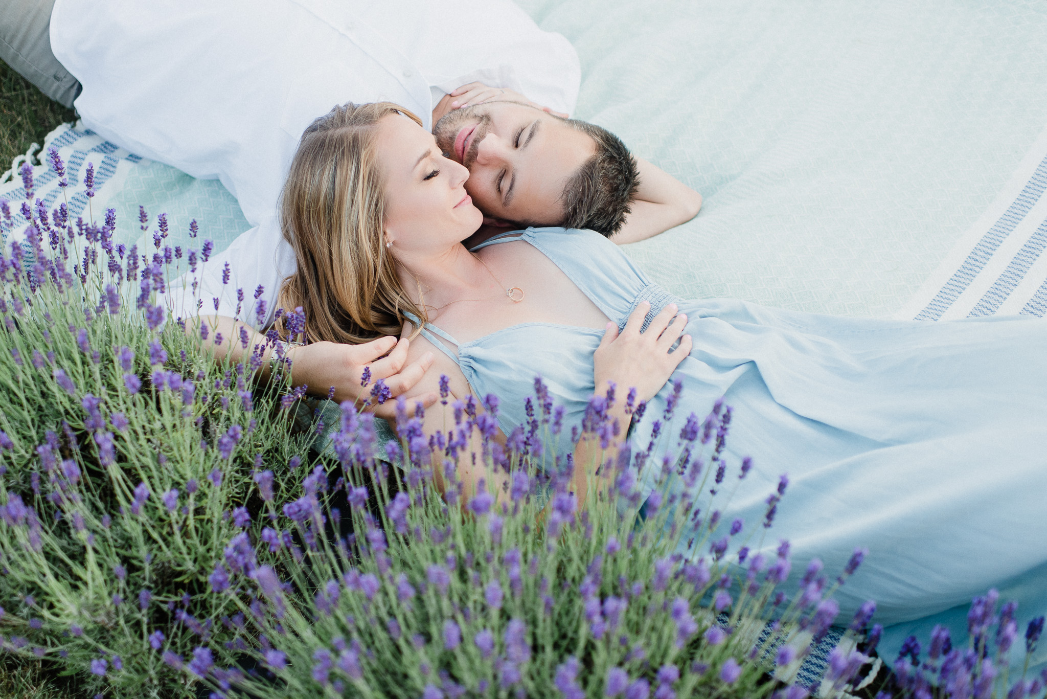 Lavender Field Engagement Photos by Jenn Kavanagh Photography