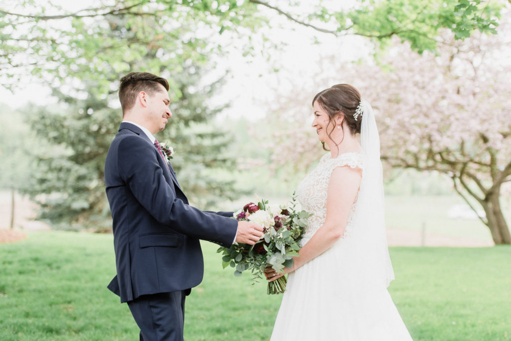 Outdoor first look by Jenn Kavanagh