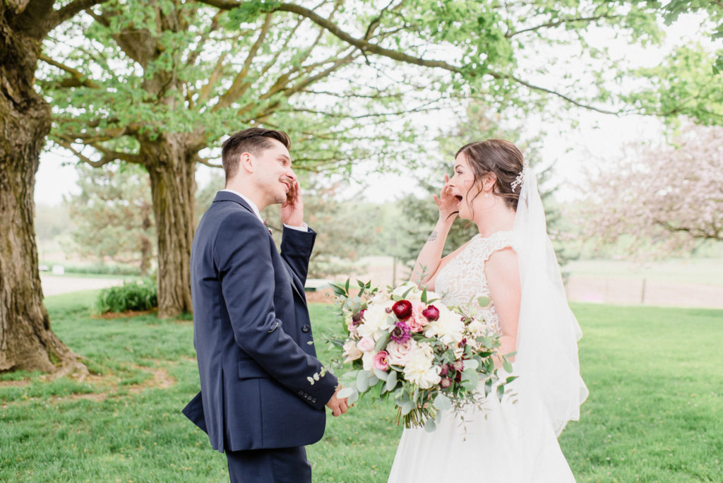 Outdoor first look by Jenn Kavanagh