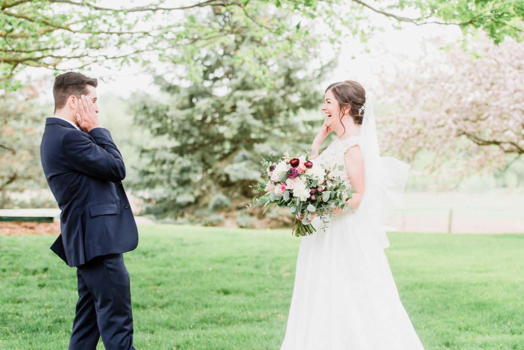 Outdoor first look by Jenn Kavanagh