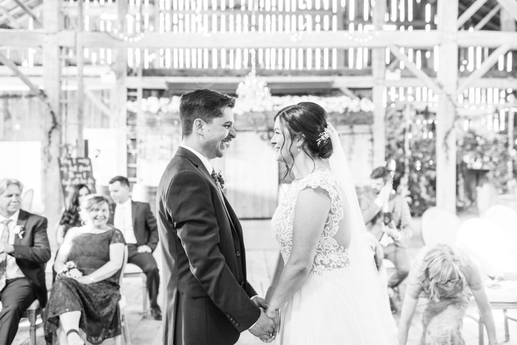 Barn wedding ceremony by Hamilton Wedding Photographer, Jenn Kavanagh Photography