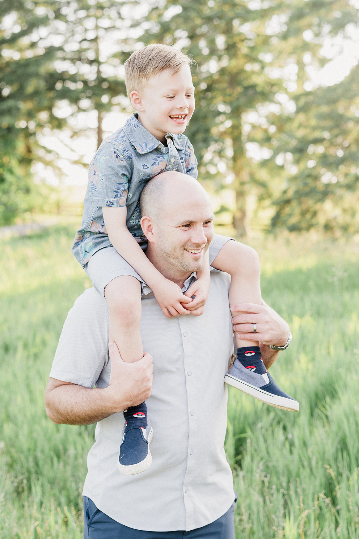 Family photo of father and son at Scotsdale Farm, taken by Jenn Kavanagh Photography